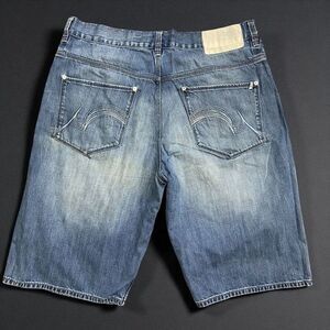Rocawear Vintage Y2K Baggy Embroidered Blue Denim Jorts Shorts Men's Size 42